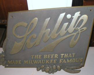 Schlitz Bronze Plaque