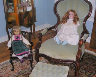 Simon Halbig Antique Dolls are sold, Chairs are still available
