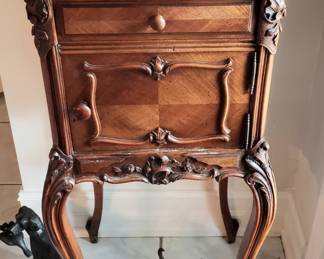 Antique Marble Top Louis XV Side Table