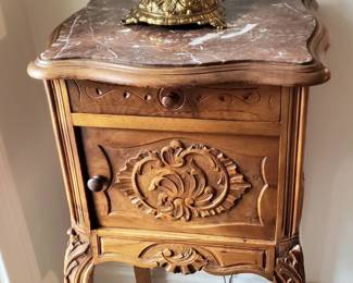 Antique marble top Louis XV Side Table