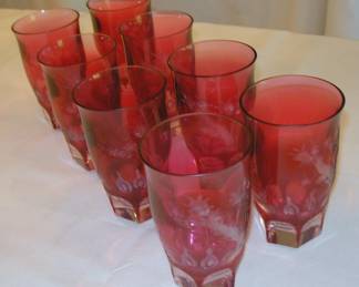 Moser Acid  Etched Pheasant high Balls..........PLEASE DO NOT EMAIL, TEXT OR CALL 850 508 3755