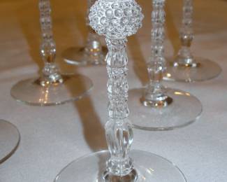 Moser Etched Wine Stems Lobmeyr