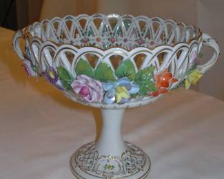 Dresden Germany Reticulated Compote  Carl Thieme