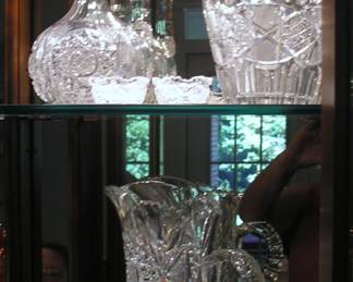 Lots of Antique Cut Glass pieces in this Sale
