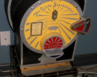 Antique English Penny The Little Stockbroker Coin Machine