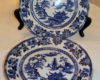 Adams Tunstall Transferware ShanShai Pattern Plates 1820 era