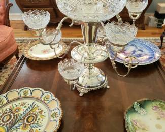 Beautiful Cut Glass Centerpiece and more