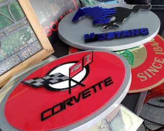 More Signs Corvette and Mustang