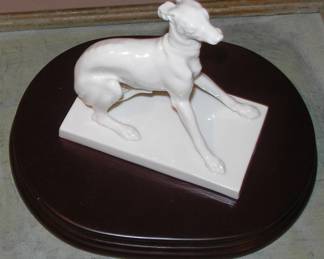 Porcelain German Nymphenburg Whippet Dog
