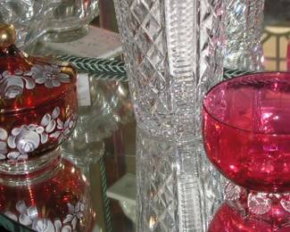 Cranberry and Waterford Glass