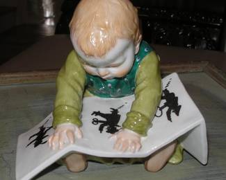 Meissen Boy reading by Konrad Hentschel