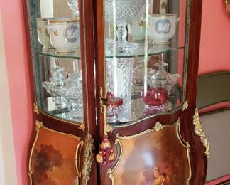 Antique French Vernis Martin Vitrine 1830 era