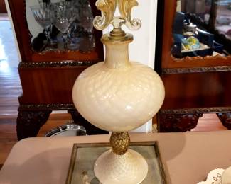 Large Murano Gabbiano lidded Jar