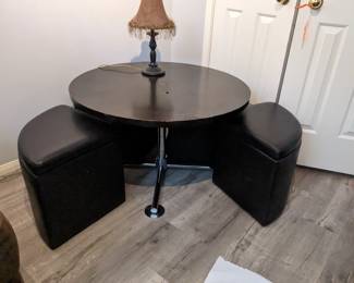 Coffee table and stools 