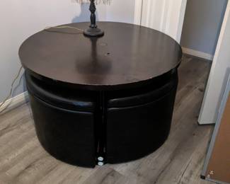Coffee table and stools 