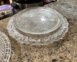 Clear Glass Platters/cake plates. 