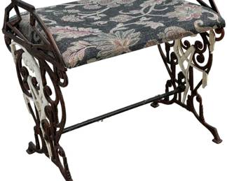 Cast Iron Art Deco Stool