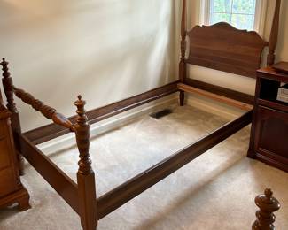 2 vintage, twin,  solid wood bed frames $100ea