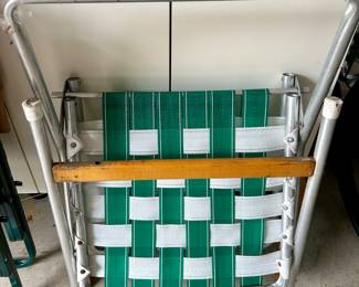 Telescope Casual Easy Fold Strap Seat Outdoor Wood Arm Chair $25