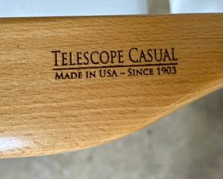 Telescope Casual Easy Fold Strap Seat Outdoor Wood Arm Chair $25