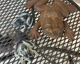Antique iron frog $39
2 small iron frogs $20ea sold