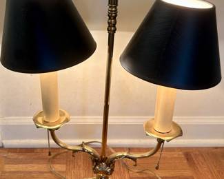 Vintage, double shade 19”h lamp $35