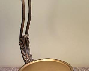 Mid century cigarette table, brass, and gold 
12 x 58” $450