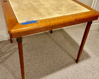 Vintage Lego Matic card table, pull one leg and hold table is set up $35