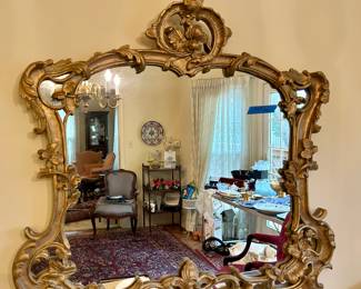 41 x 37” vintage ornate mirror $75
