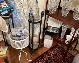 Crystal vases $10 ea
Bark collar $20
(2) Iron 2 tier planters $39ea