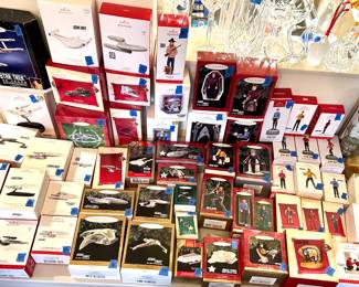 Star trek ornaments $6-35 each 
“the needs of many”Star Trek II
Wrath of Khan $150 
Star Trek USS Vengeance Into Darkness $50