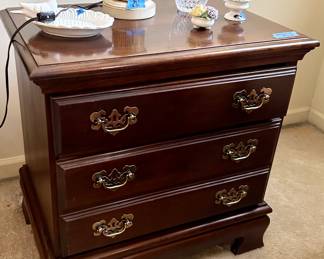 2 Cherrywood night stands with brass handles
24 c16 x 34”h $50ea