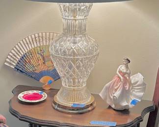 Crystal vase, 29.5” high lamp $45