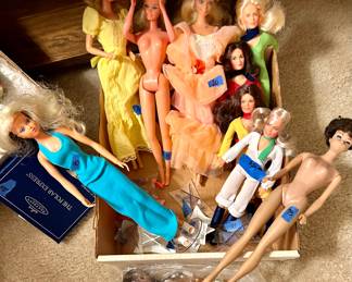 Collectible Barbie dolls $10-75 ea
Vintage Charlie’s Angel dolls $20ea