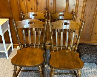 Set of four kitchen dining chairs.