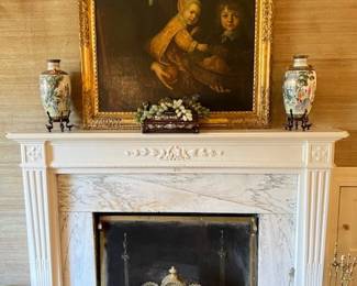 Outstanding painting, pair of vases