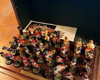 Pewter Revolutionary War Chess set