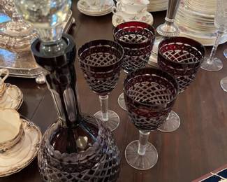 Ruby Red Decanter set