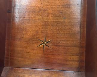 Interior of lid of knife box