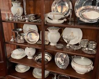 "Napoleon 111 " china pieces and sterling