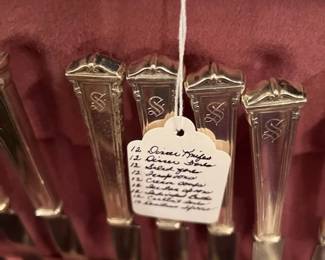Sterling flatware, service for 12