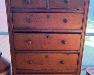 Early "sampler" chest