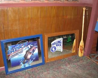 Leinenkugel's Oar autographed by company owner and a couple nice mirrors