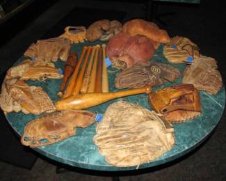 Baseball and Boxing Gloves and small bats