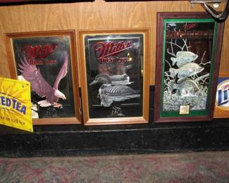 there are many nice beer mirrors