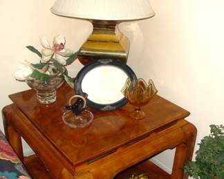 MID-CENTURY CHINOISERIE END TABLE