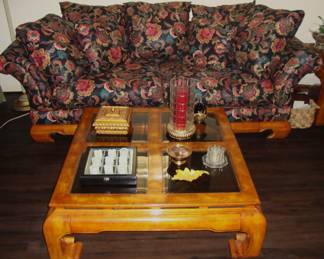 MID-CENTURY CHINOISERIE COFFEE TABLE "LARGE & BEAUTIFUL"