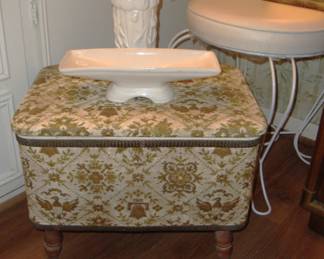 MID-CENTURY STORAGE STOOL