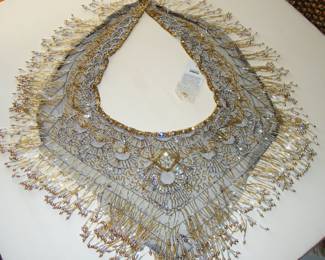 GORGEOUS "SHARMARK" LAS VEGAS BEADED SHOULDER WRAP/SHAWL. NEW WITH TAGS. (SEE NEXT PIC)
