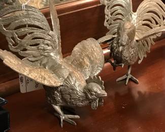 Fighting cocks from Asia.